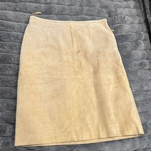 Chic Tan leather Pencil Skirt